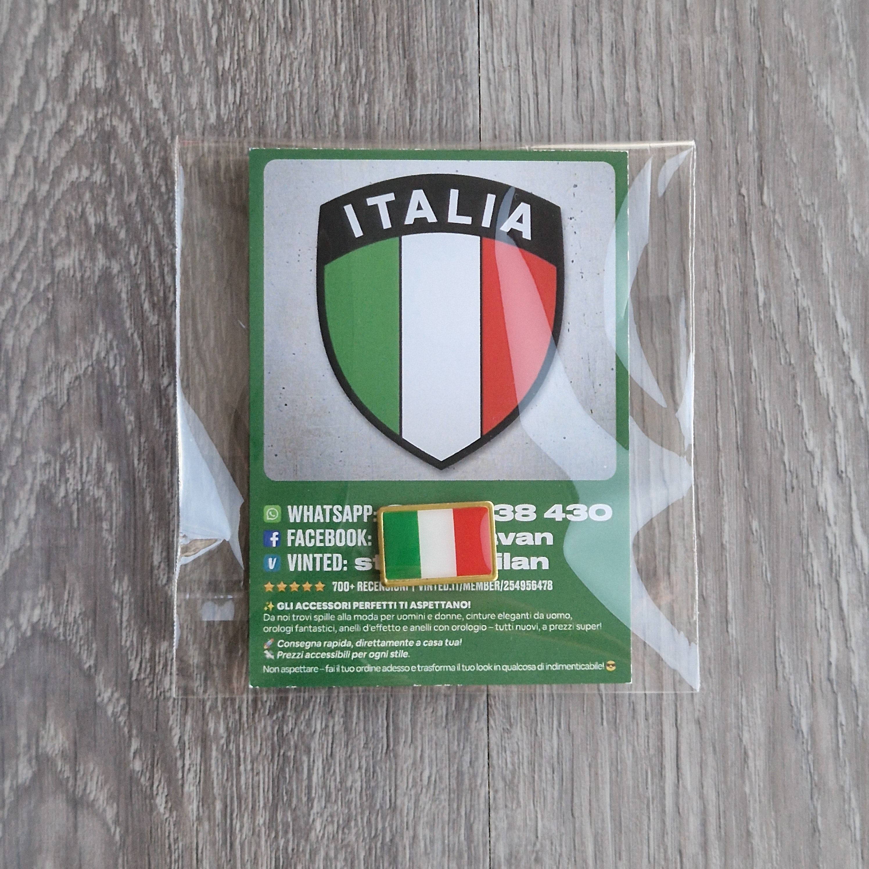 Spilla e card Italia Tricolore