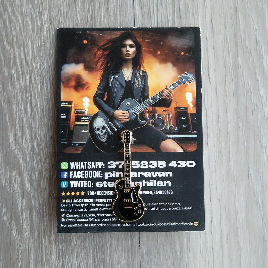 Spilla e card Chitarra Rock