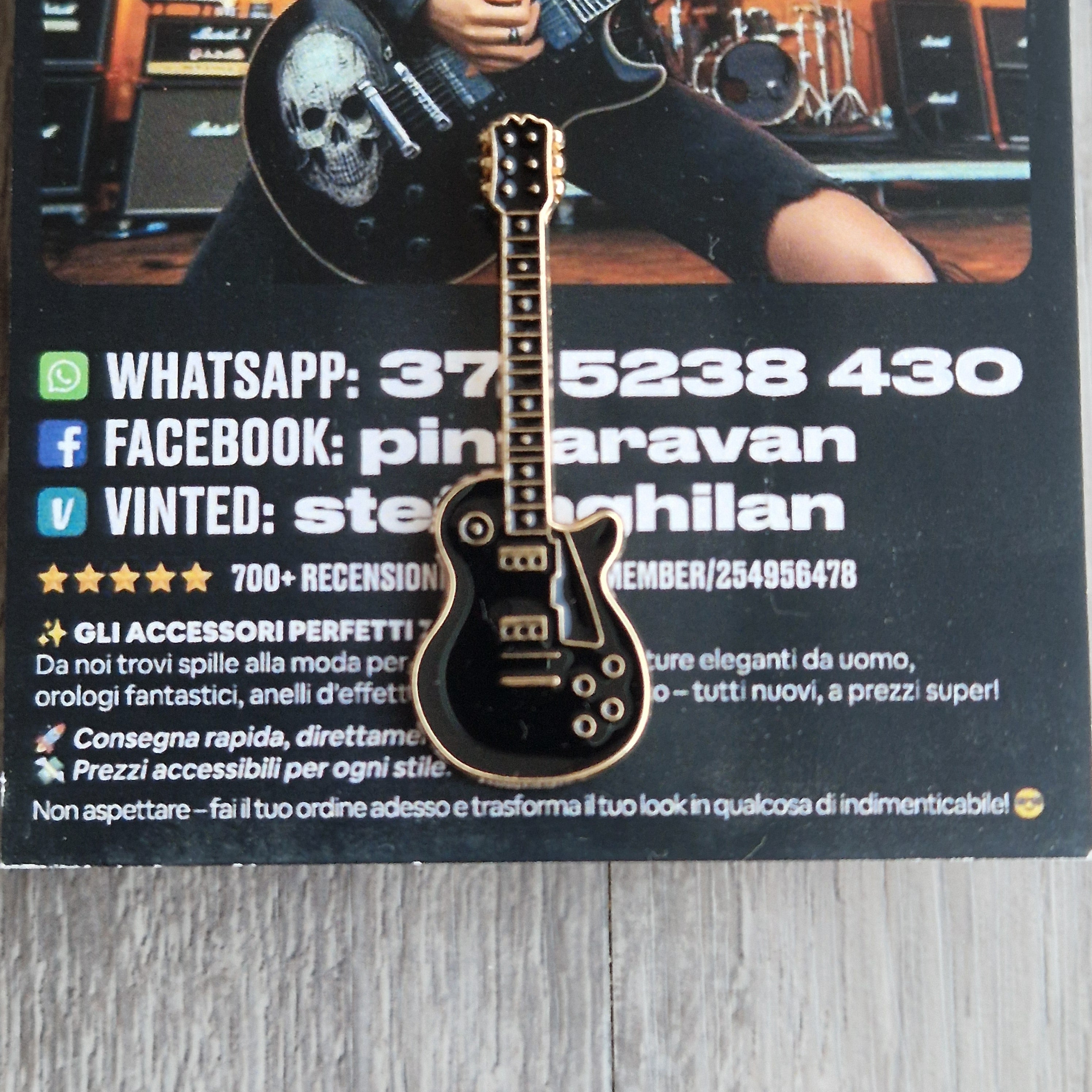 Spilla e card Chitarra Rock