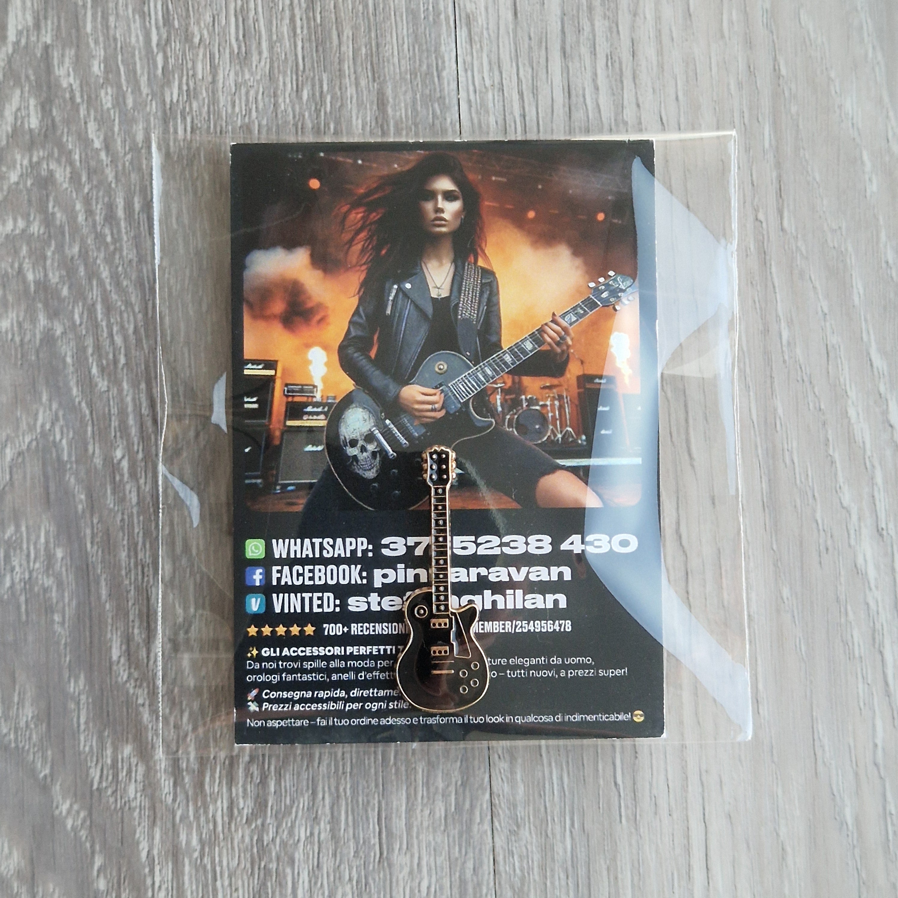 Spilla e card Chitarra Rock