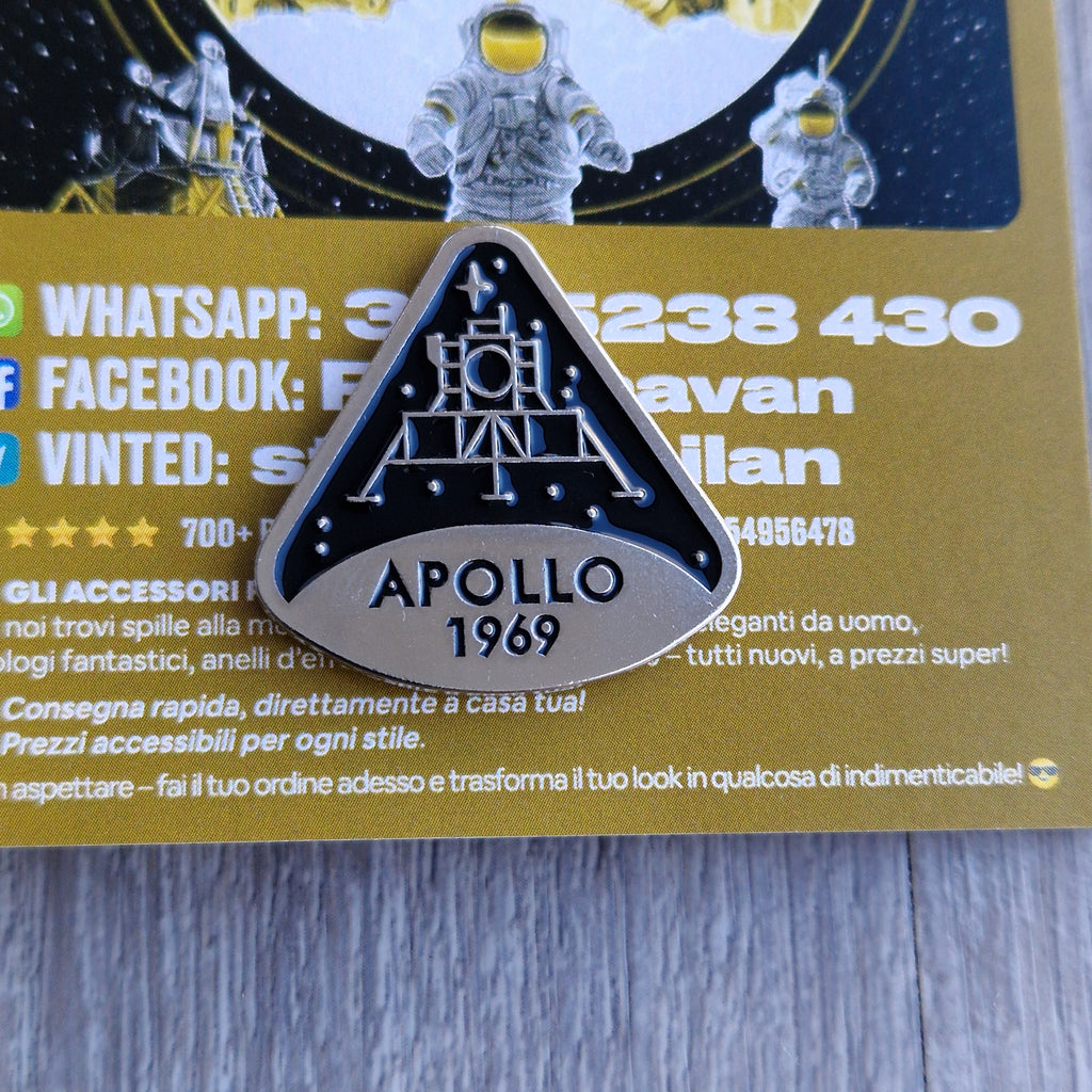 Spilla e card NASA Apollo 1969