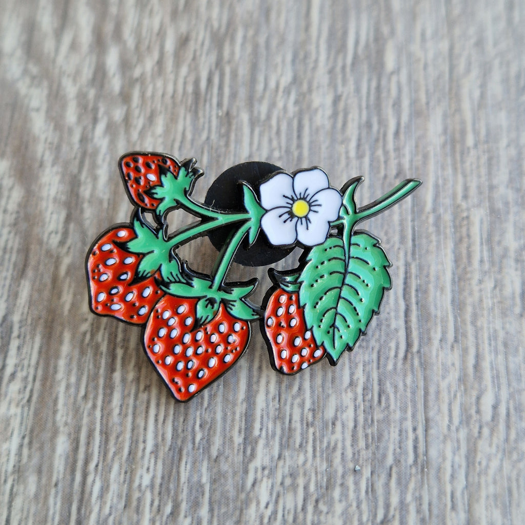 Spilla Fragole Botanica Fiori