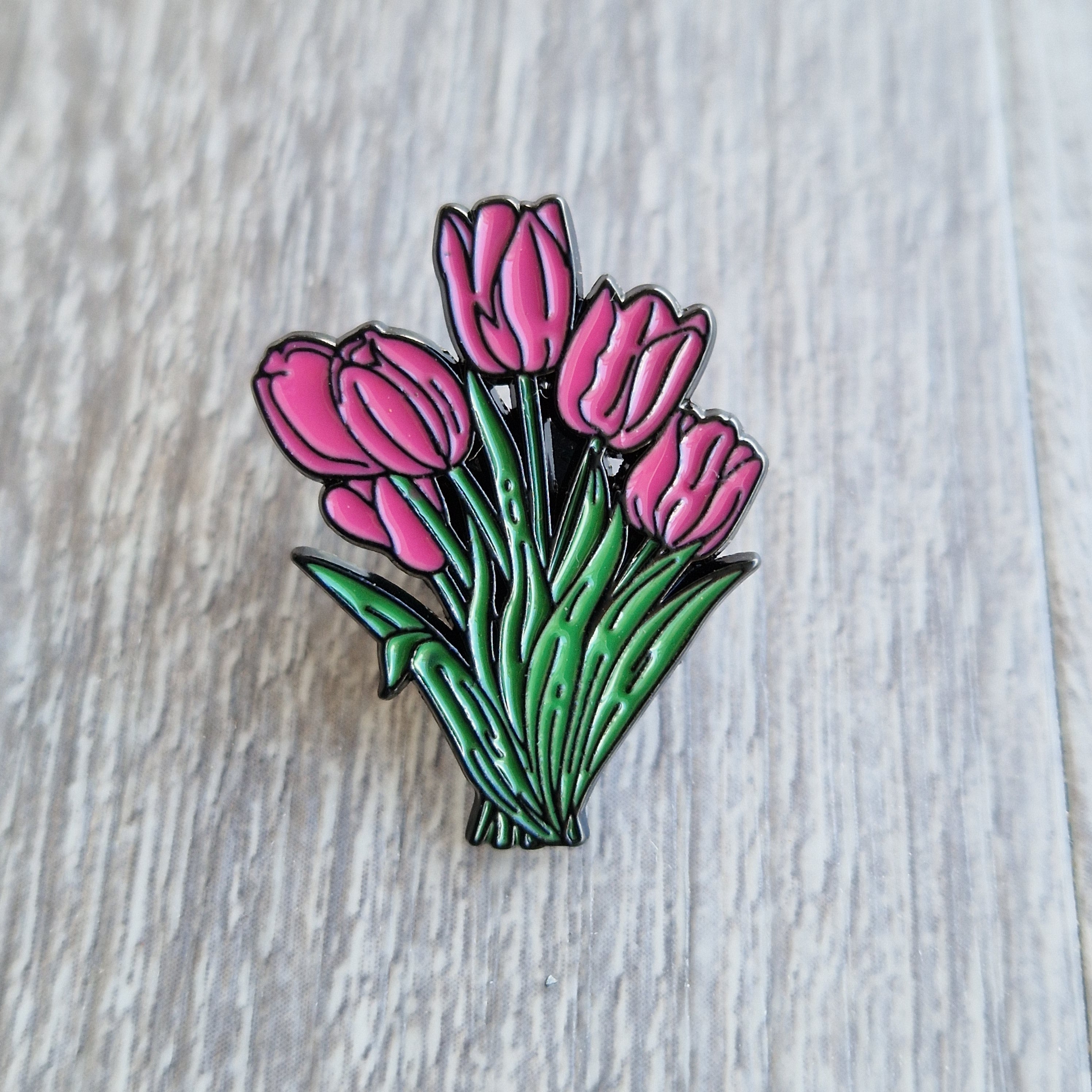Spilla Mazzo Tulipani Rosa
