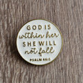 Spilla “God is Within Her”