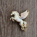 Spilla Pegaso Bianco Iridescente