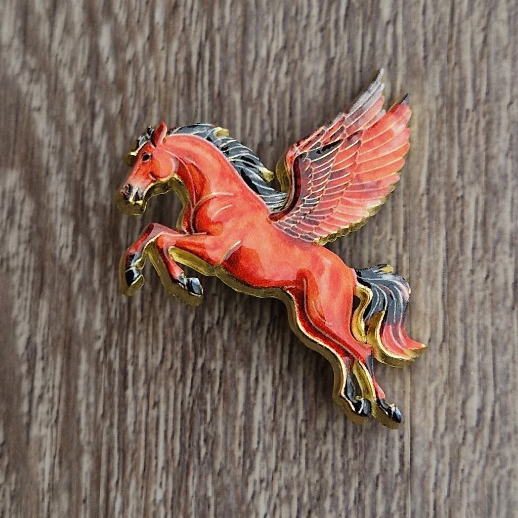 Spilla Pegaso Rosso