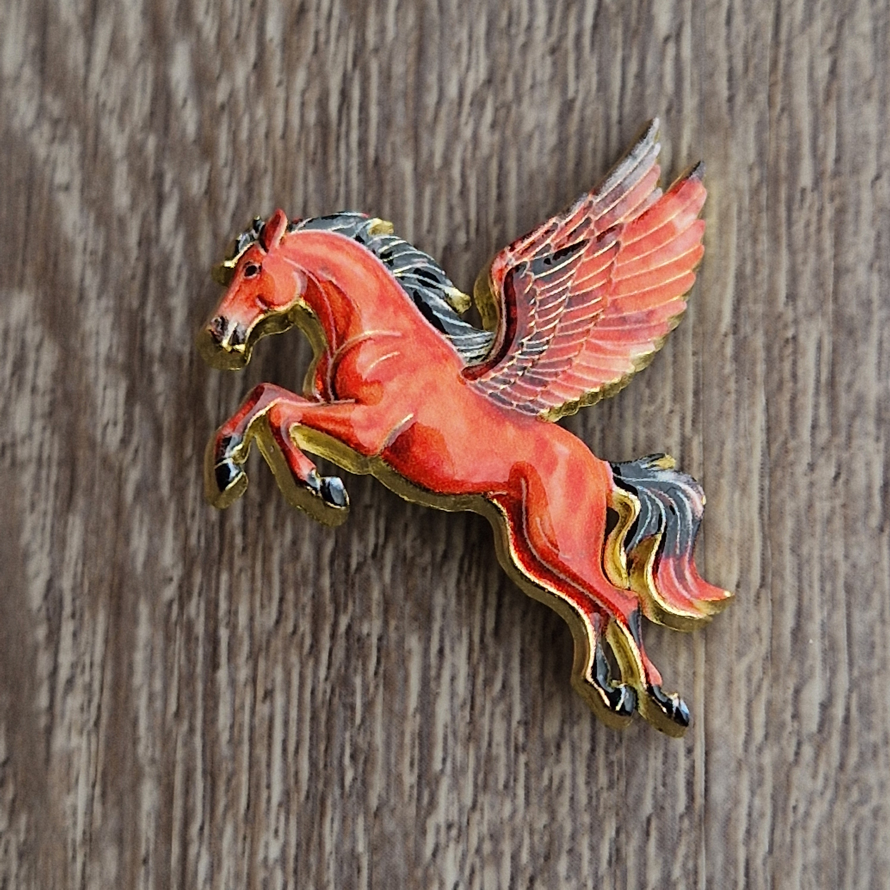 Spilla Pegaso Rosso