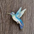 Spilla Colibrì Blu