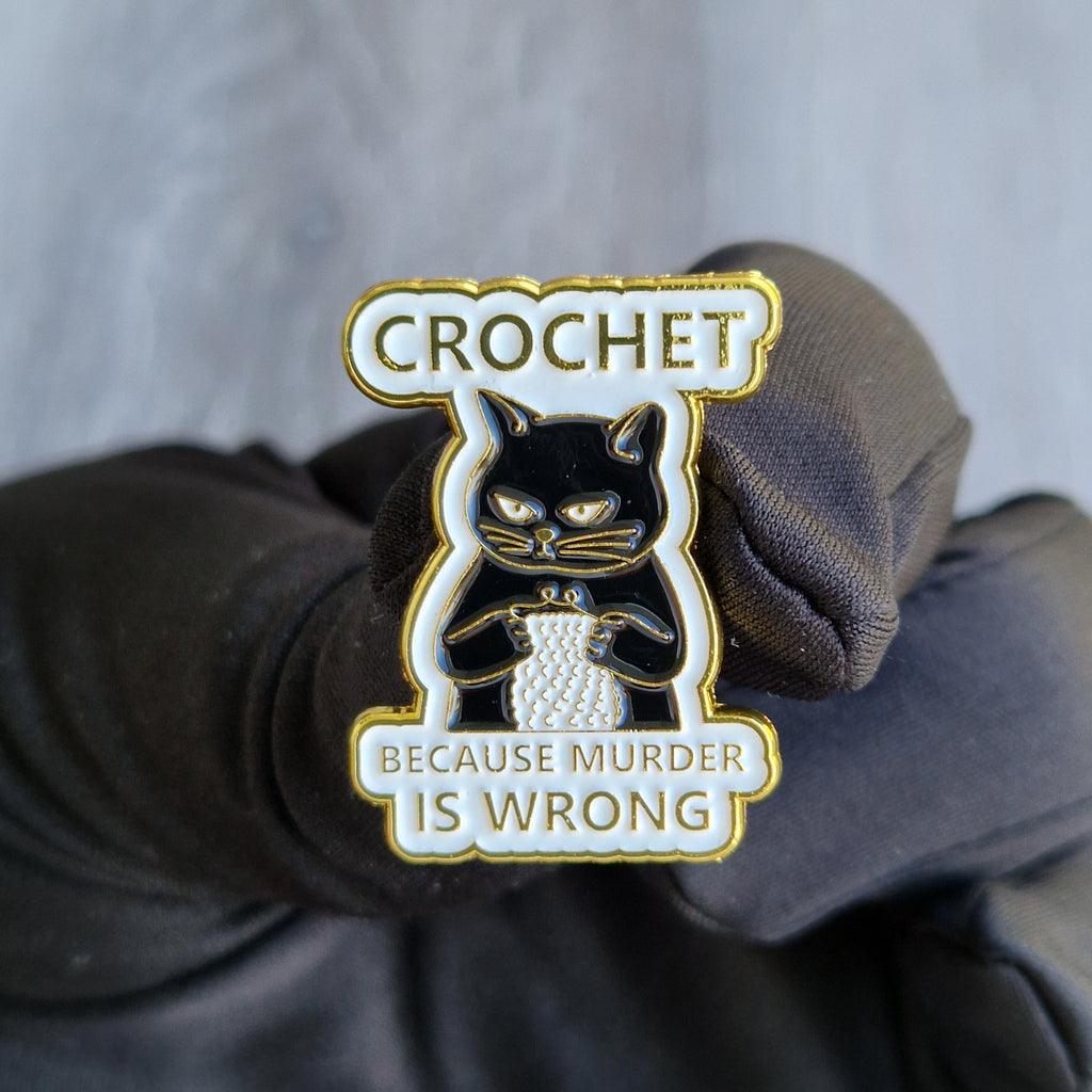 Spilla Crochet Cat