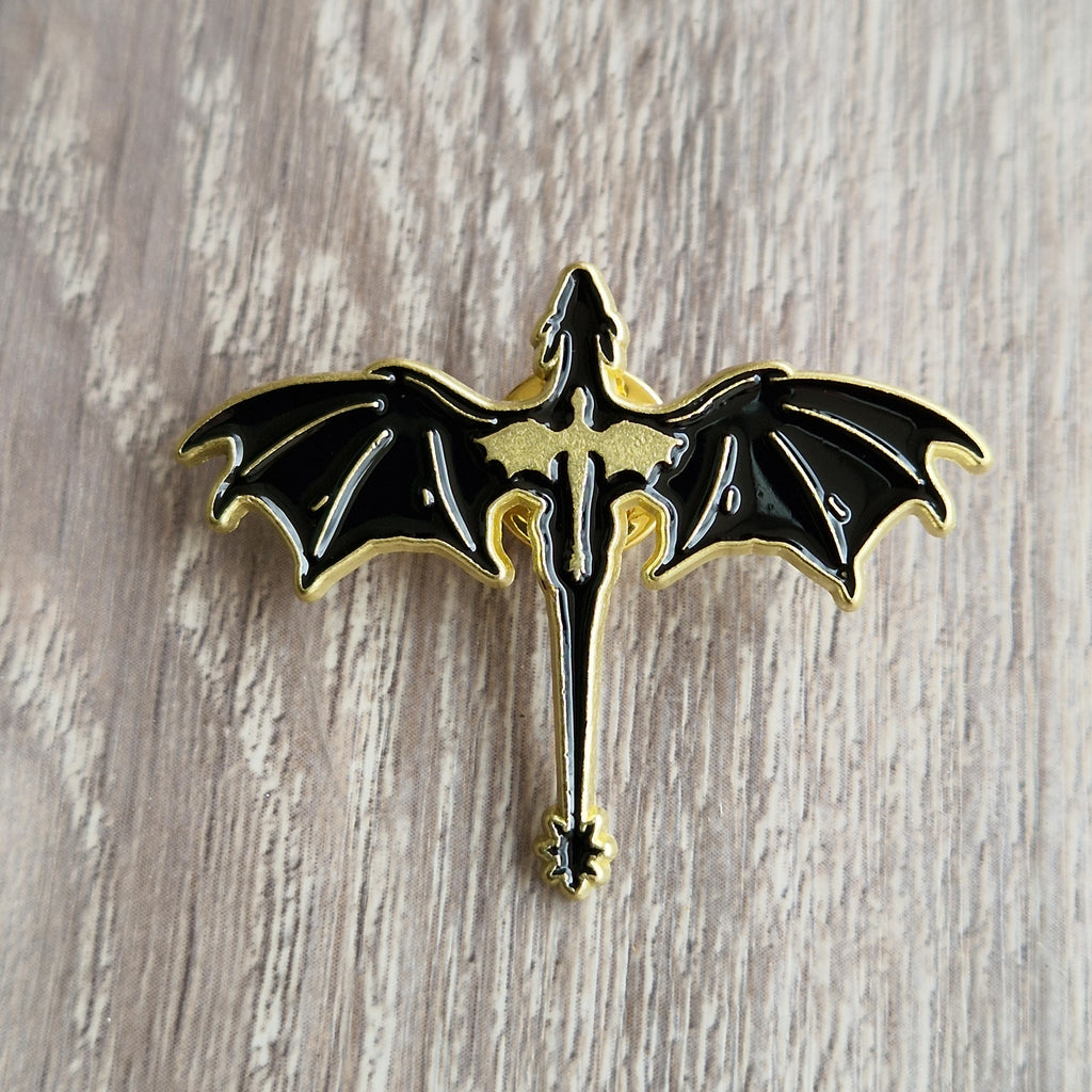 Spilla Drago Nera e Oro