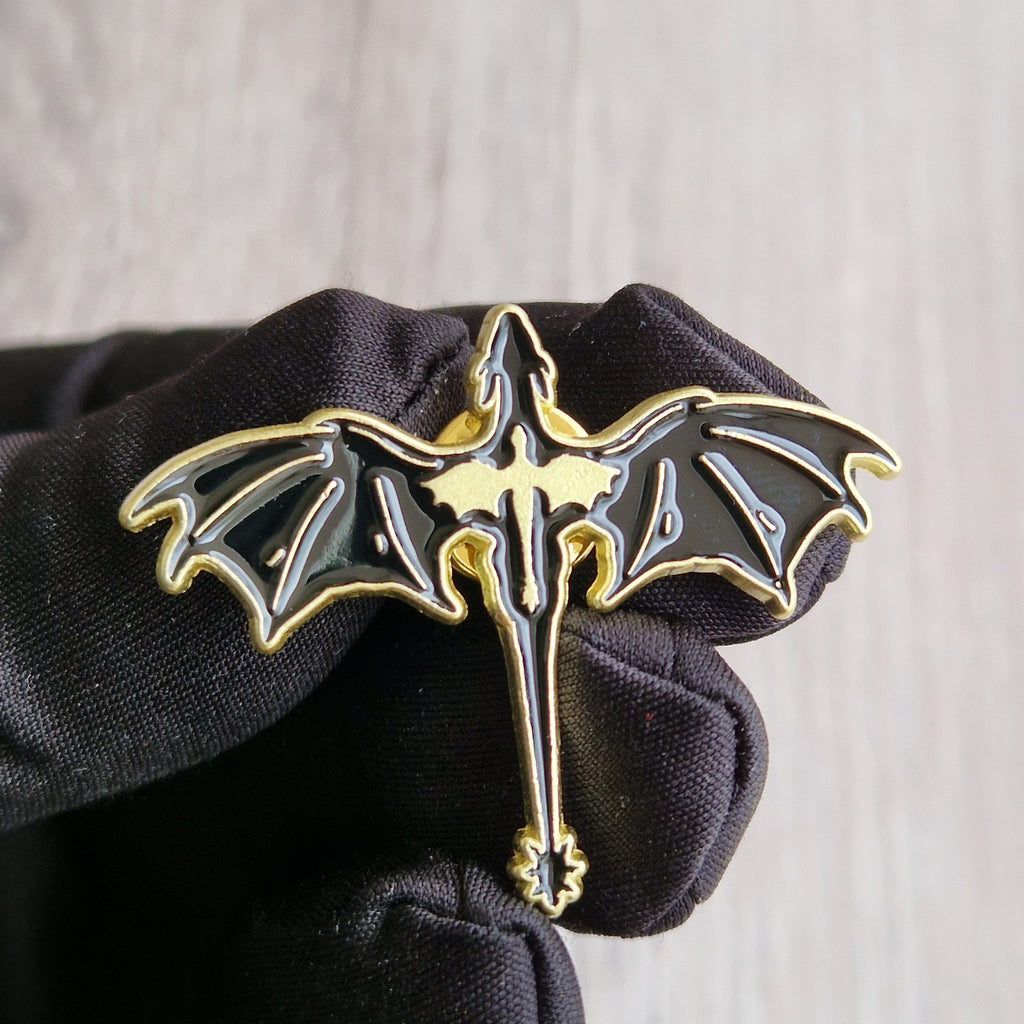 Spilla Drago Nera e Oro