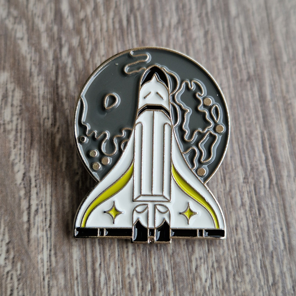 Spilla Smaltata Space Shuttle