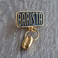 Spilla Barista con chicco di caffè