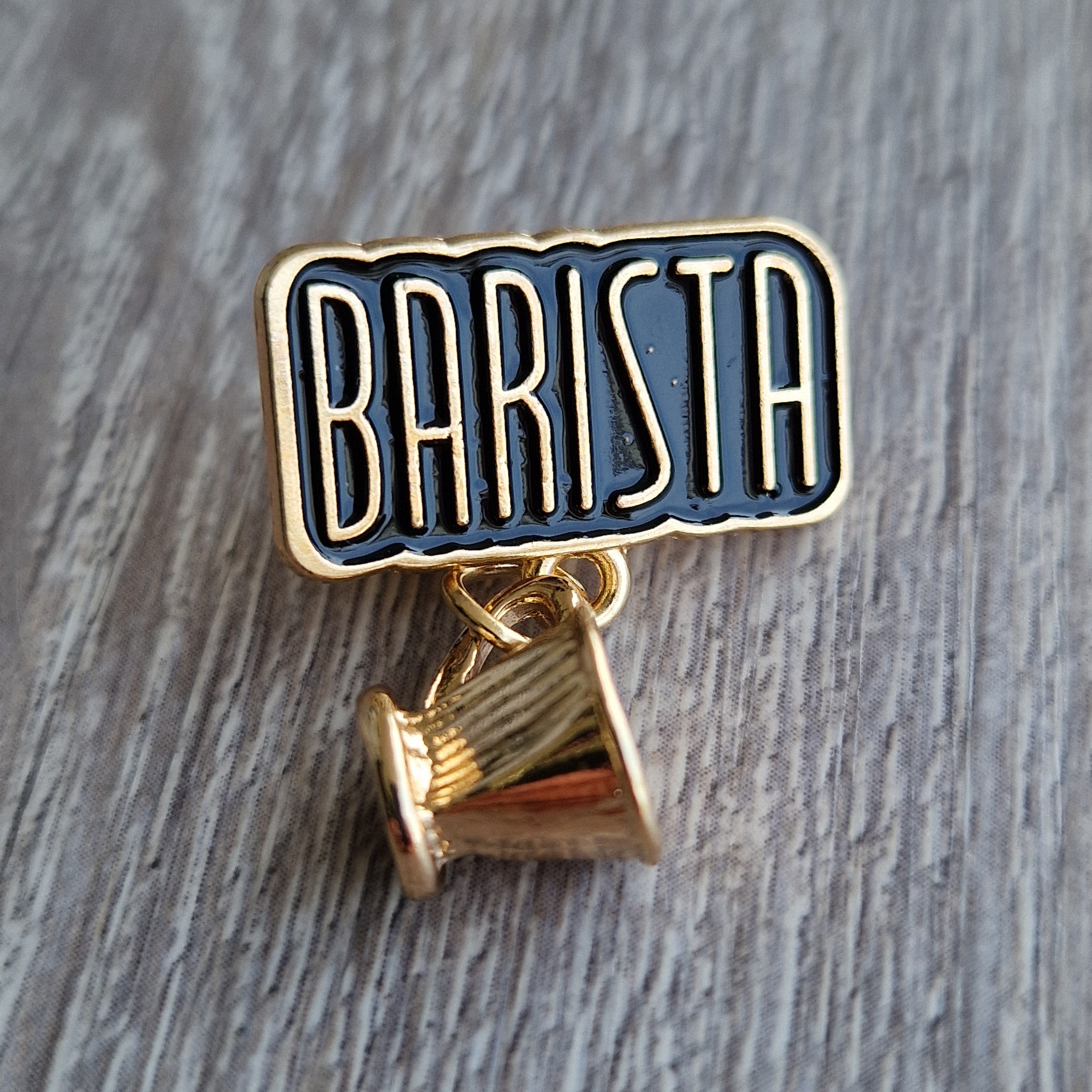 Spilla "Barista" con Tazzina Pendente