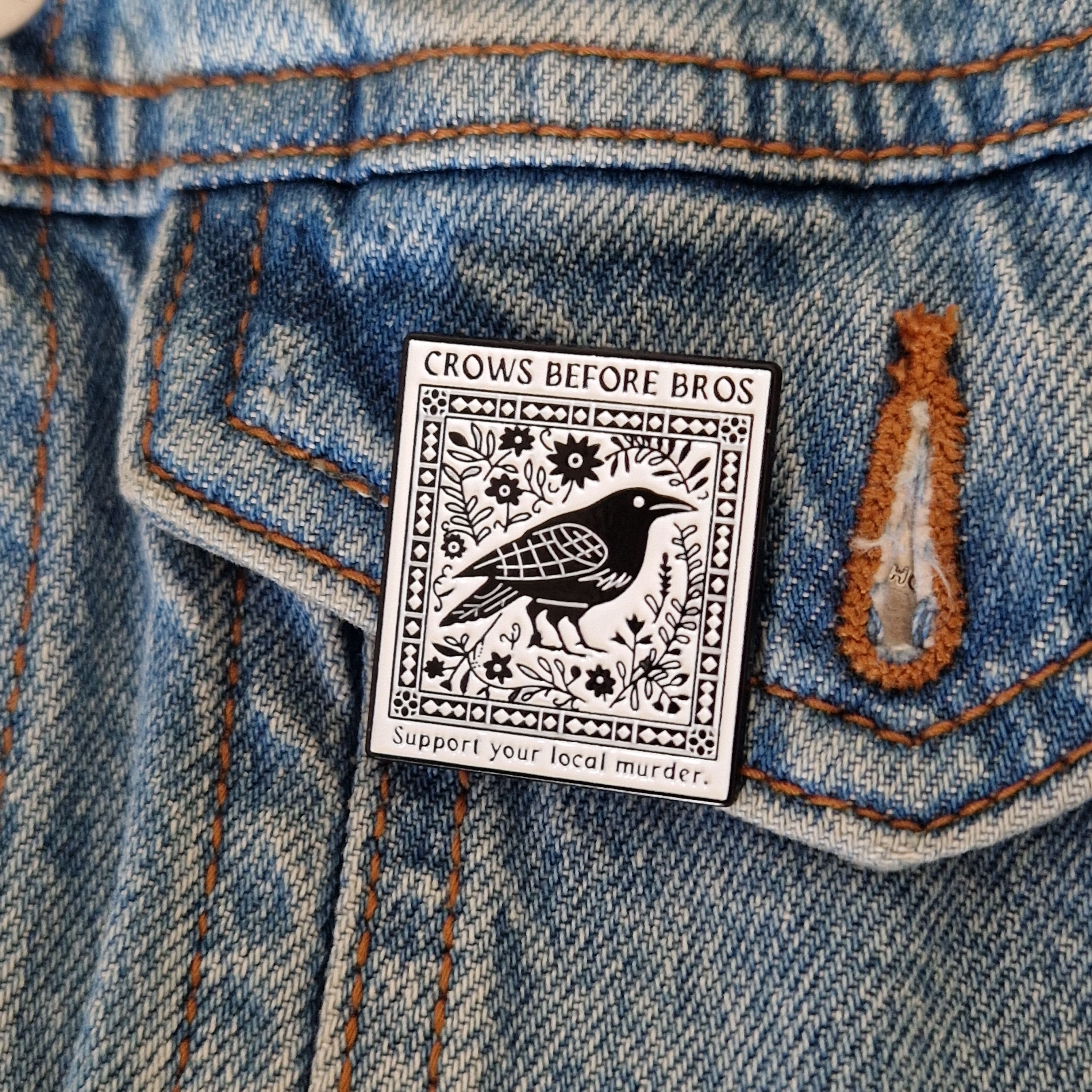 Spilla Corvo "Crows Before Bros"