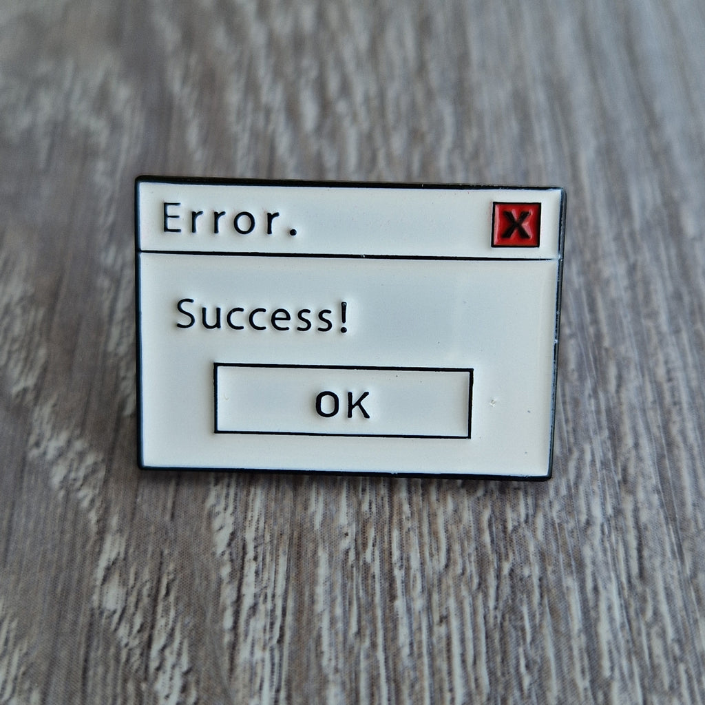 Spilla Pop-up Rétro "Error. Success!