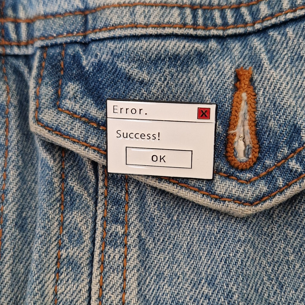 Spilla Pop-up Rétro "Error. Success!