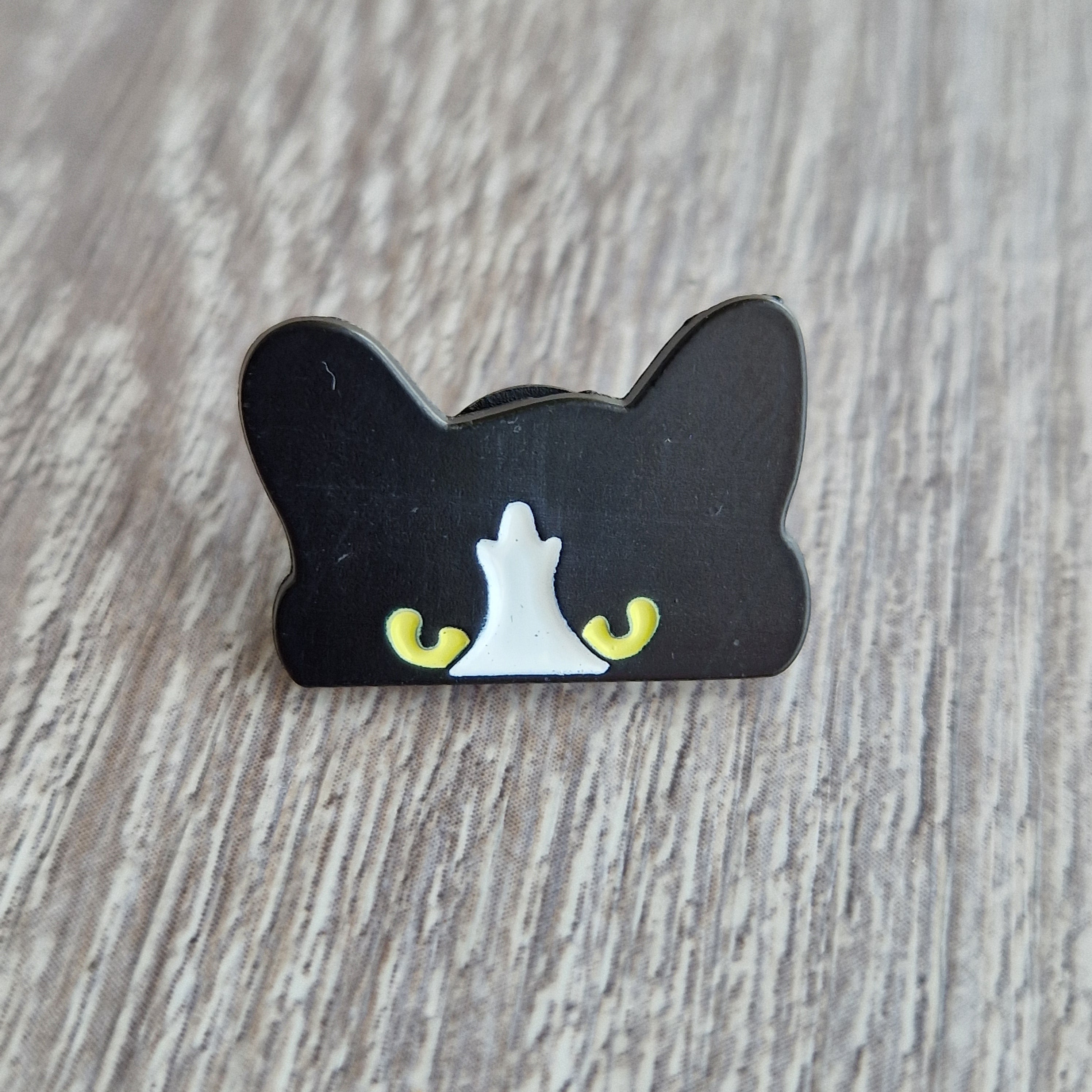 Spilla Gatto Nero Fantasma Spooky Kawaii Smaltata
