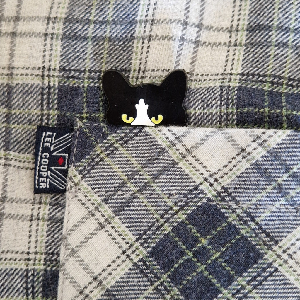 Spilla Gatto Nero Fantasma Spooky Kawaii Smaltata