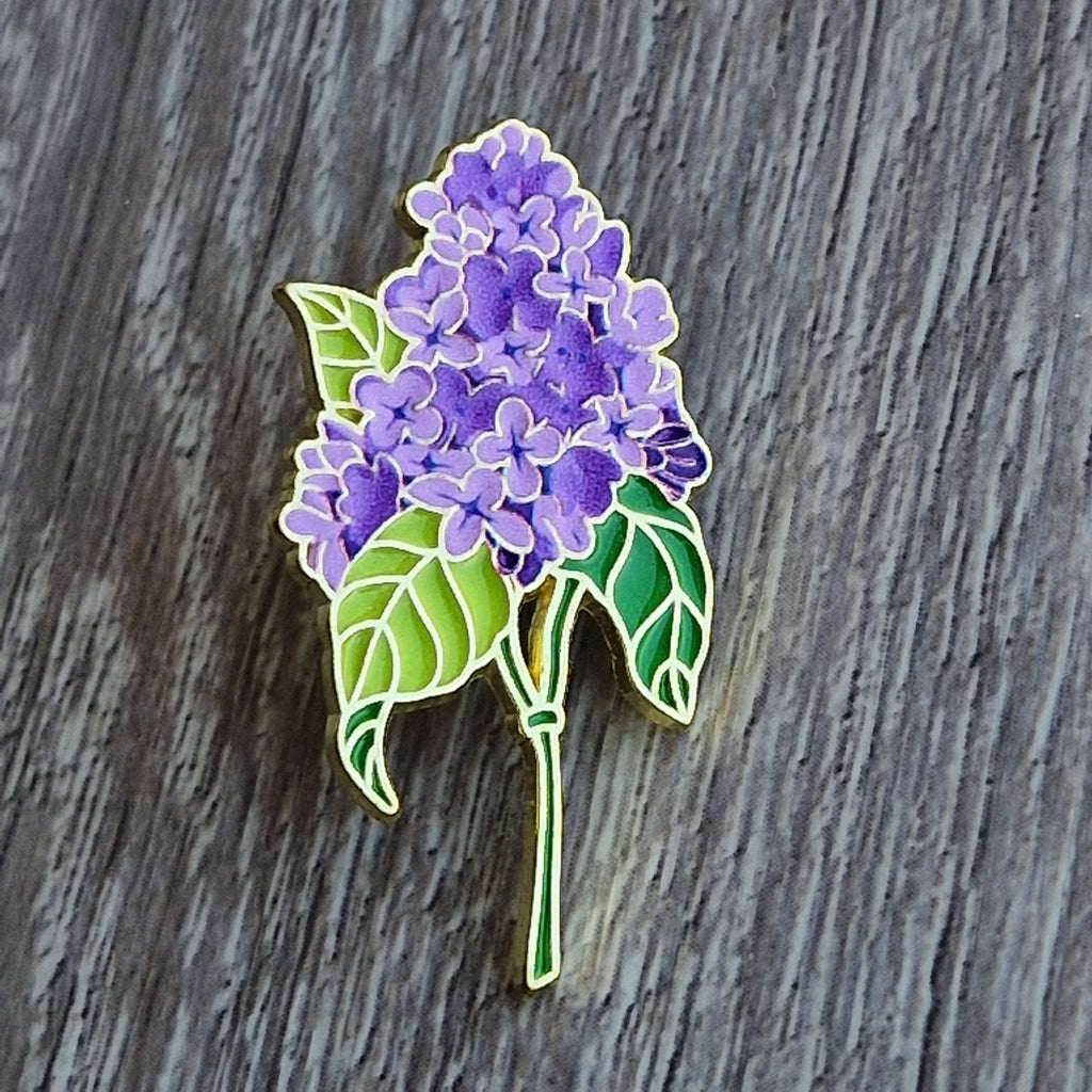 Spilla Smaltata Fiore di Lillà