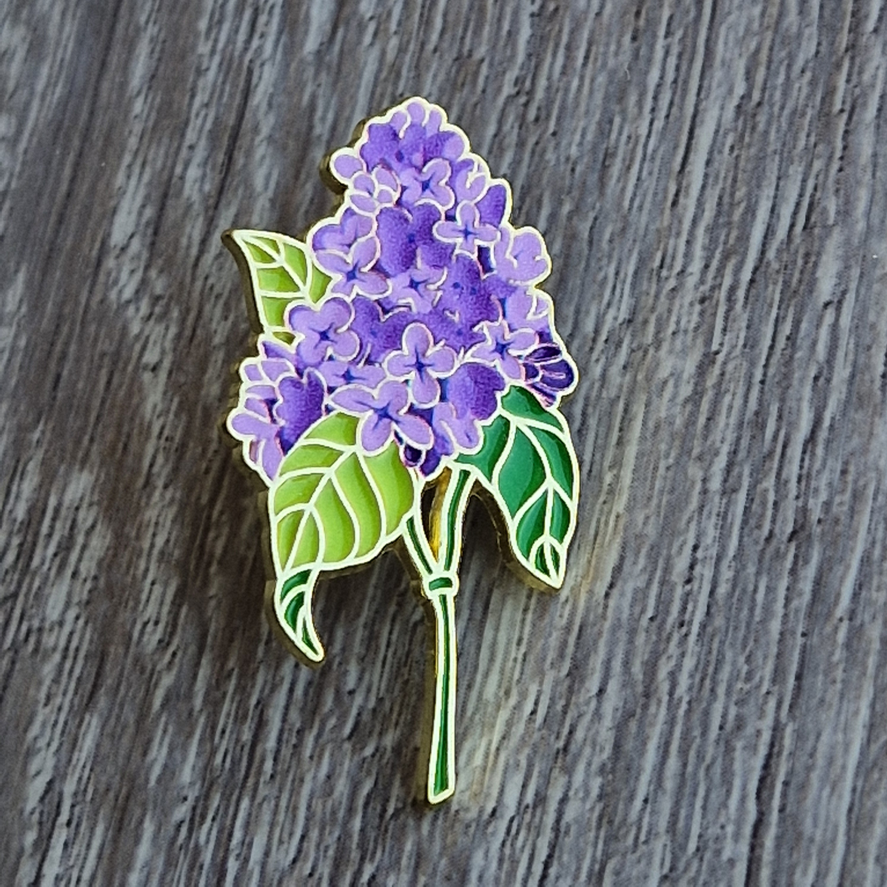 Spilla Smaltata Fiore di Lillà