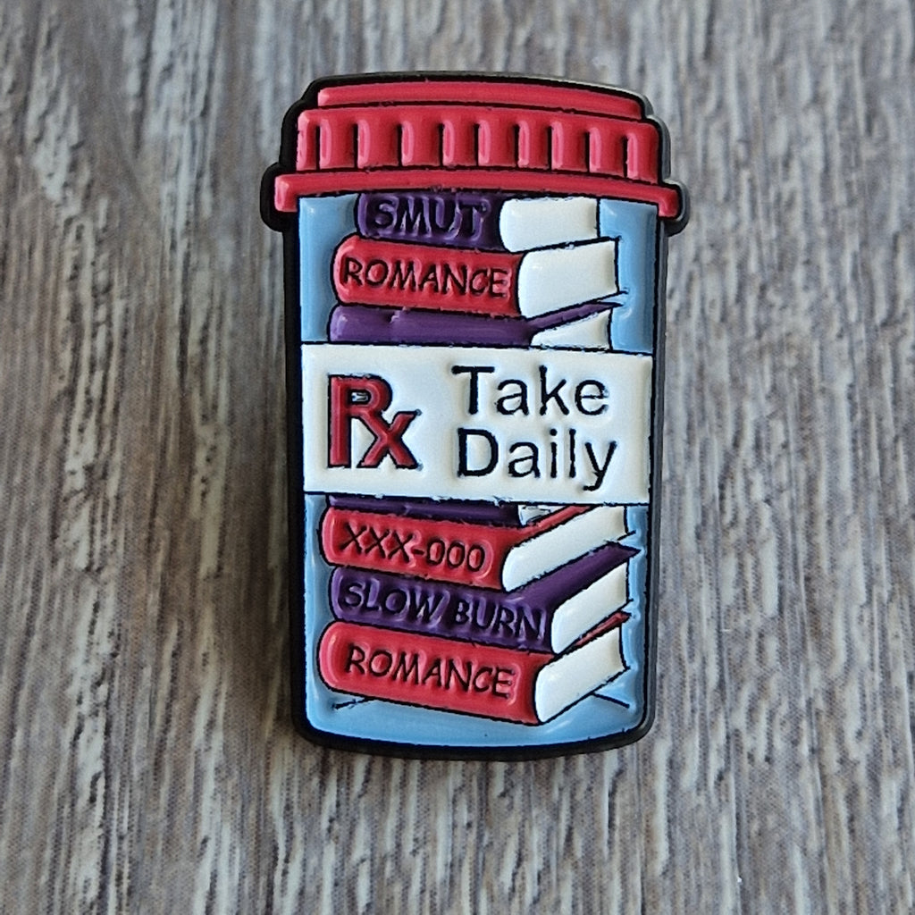 Spilla Smaltata "Take Daily" Romance Books