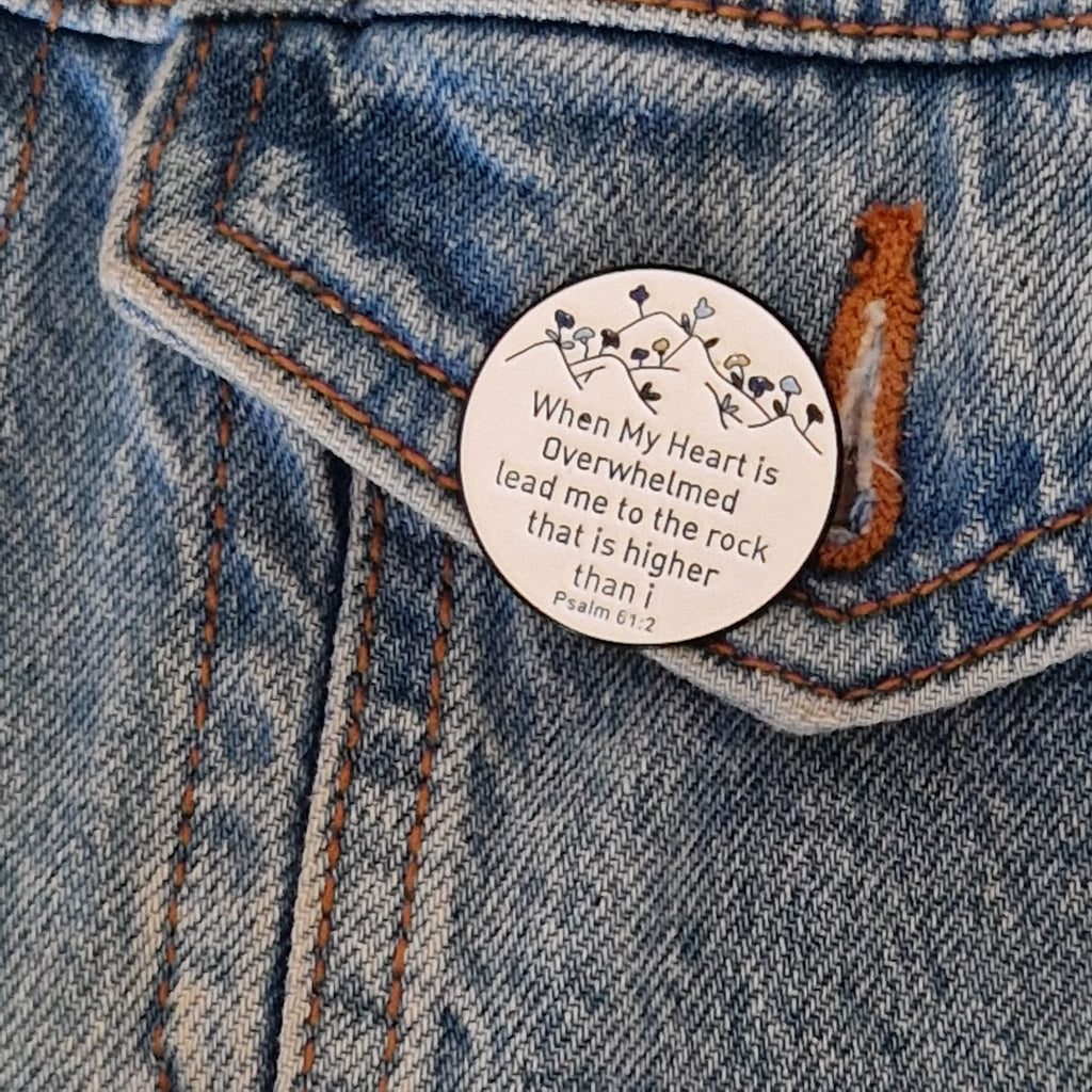 Spilla Smaltata "Psalm 61:2"