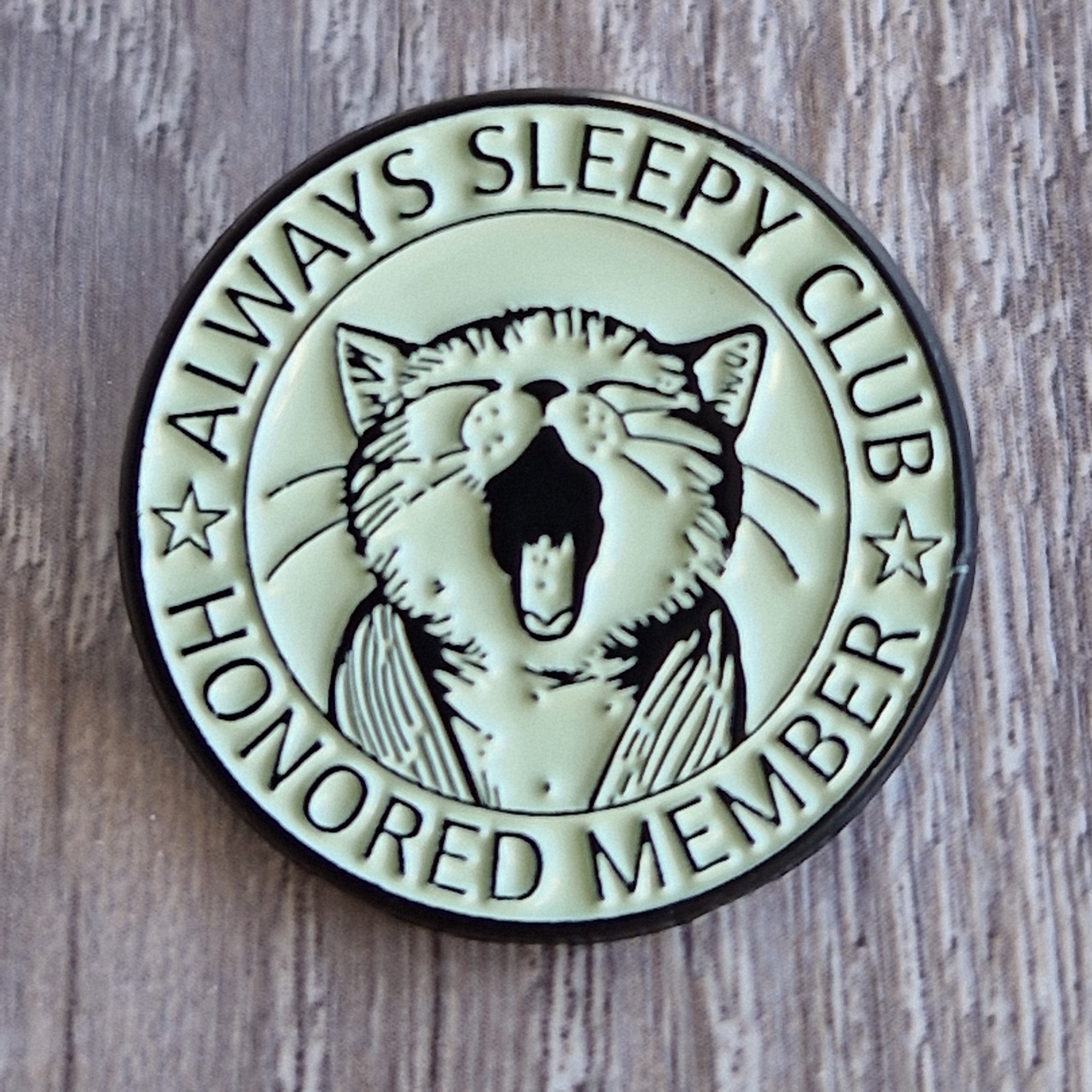 Spilla Smaltata Gatto Stanco "Always Sleepy Club"