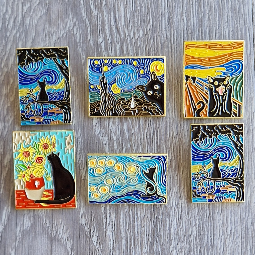Set spille quadro gatto nero