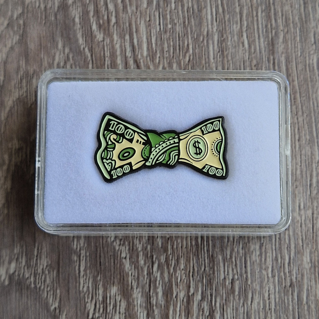 Spilla Smaltata Papillon 100 Dollari Box