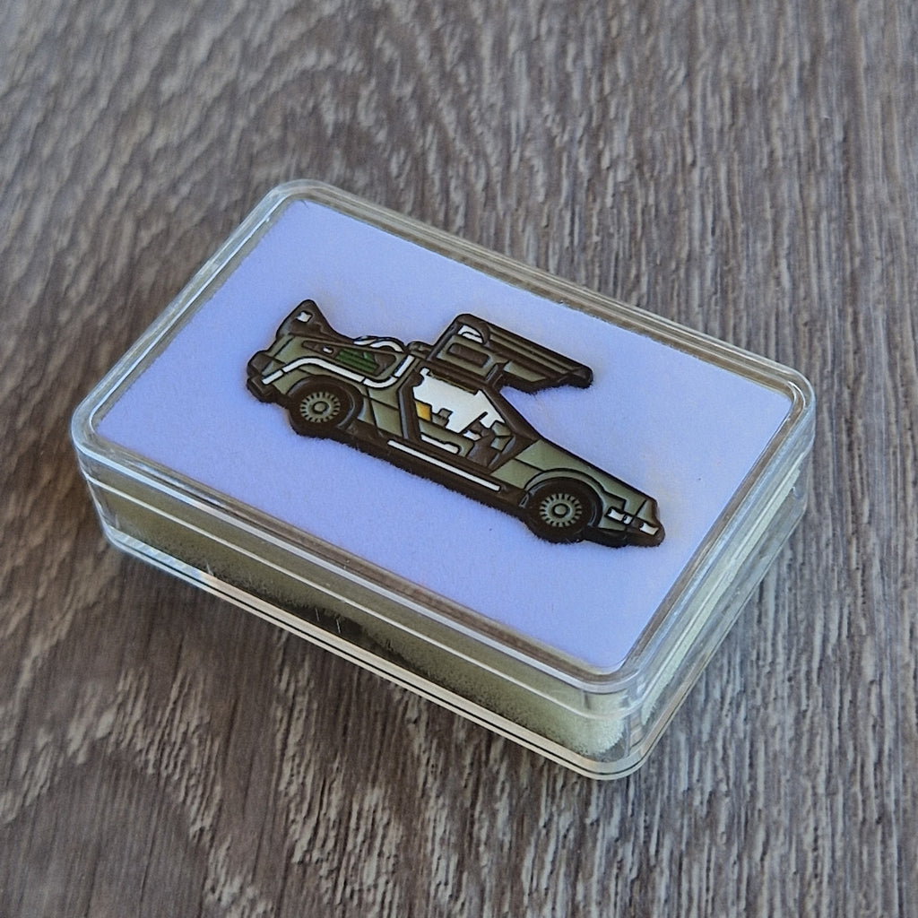 Spilla Smaltata DeLorean Ritorno al Futuro Box