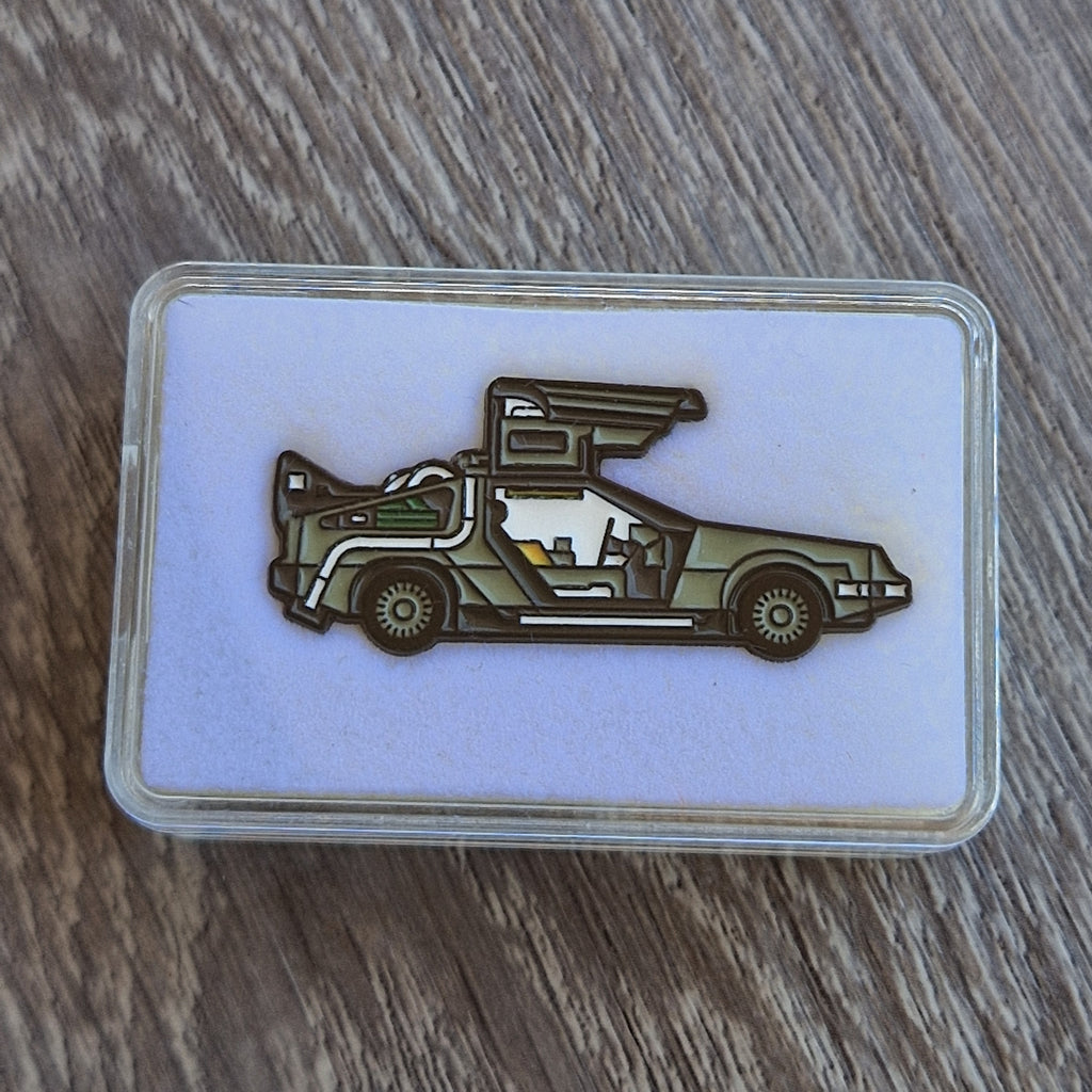 Spilla Smaltata DeLorean Ritorno al Futuro Box