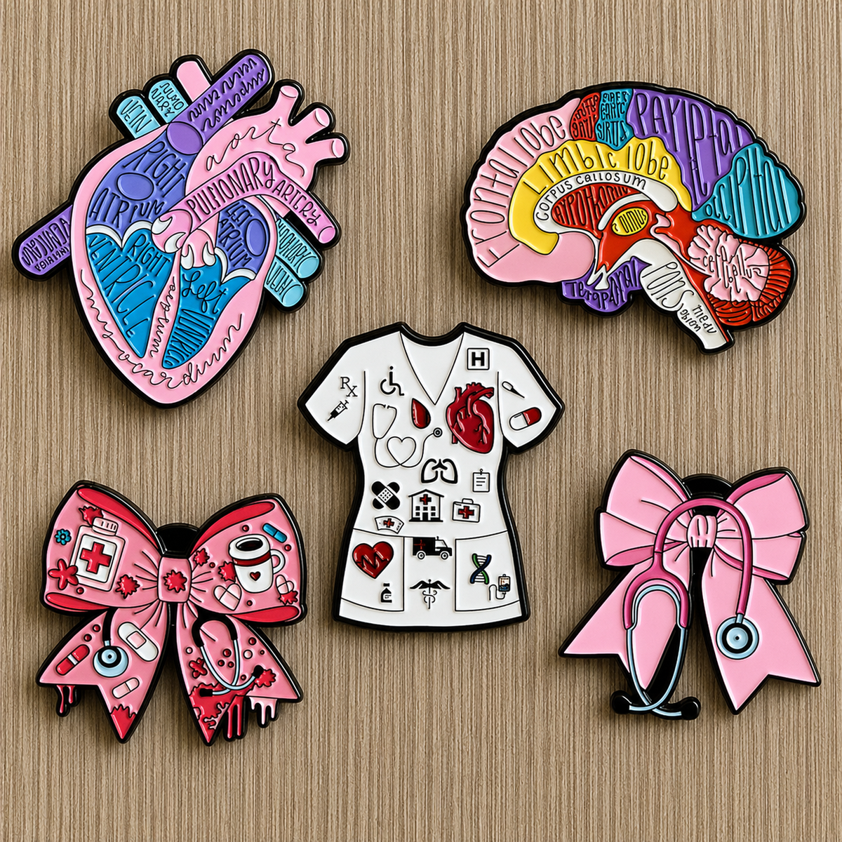 Set Spille Smaltate "Medical & Nursing"