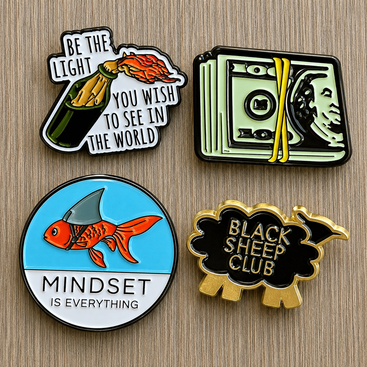 Set Spille Smaltate "Mindset & Rebel Attitude"