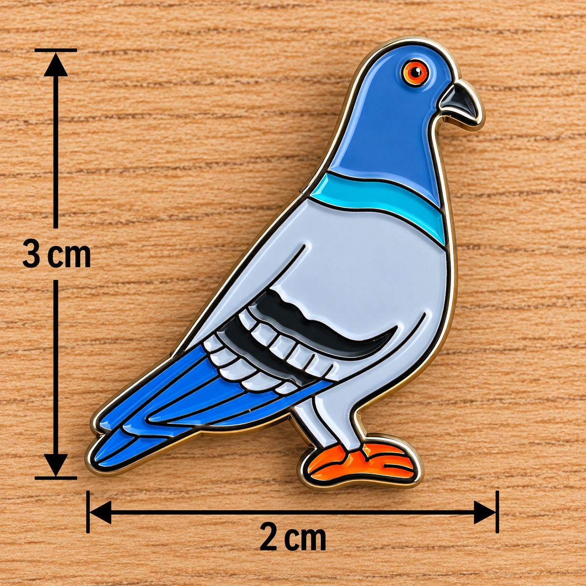 Pin piccione smaltata
