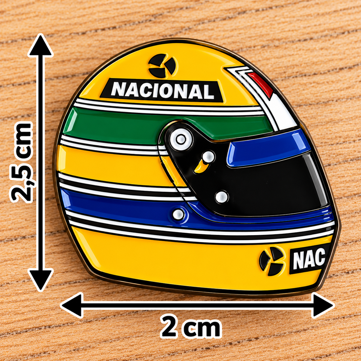 Spilla Smaltata Casco Ayrton Senna