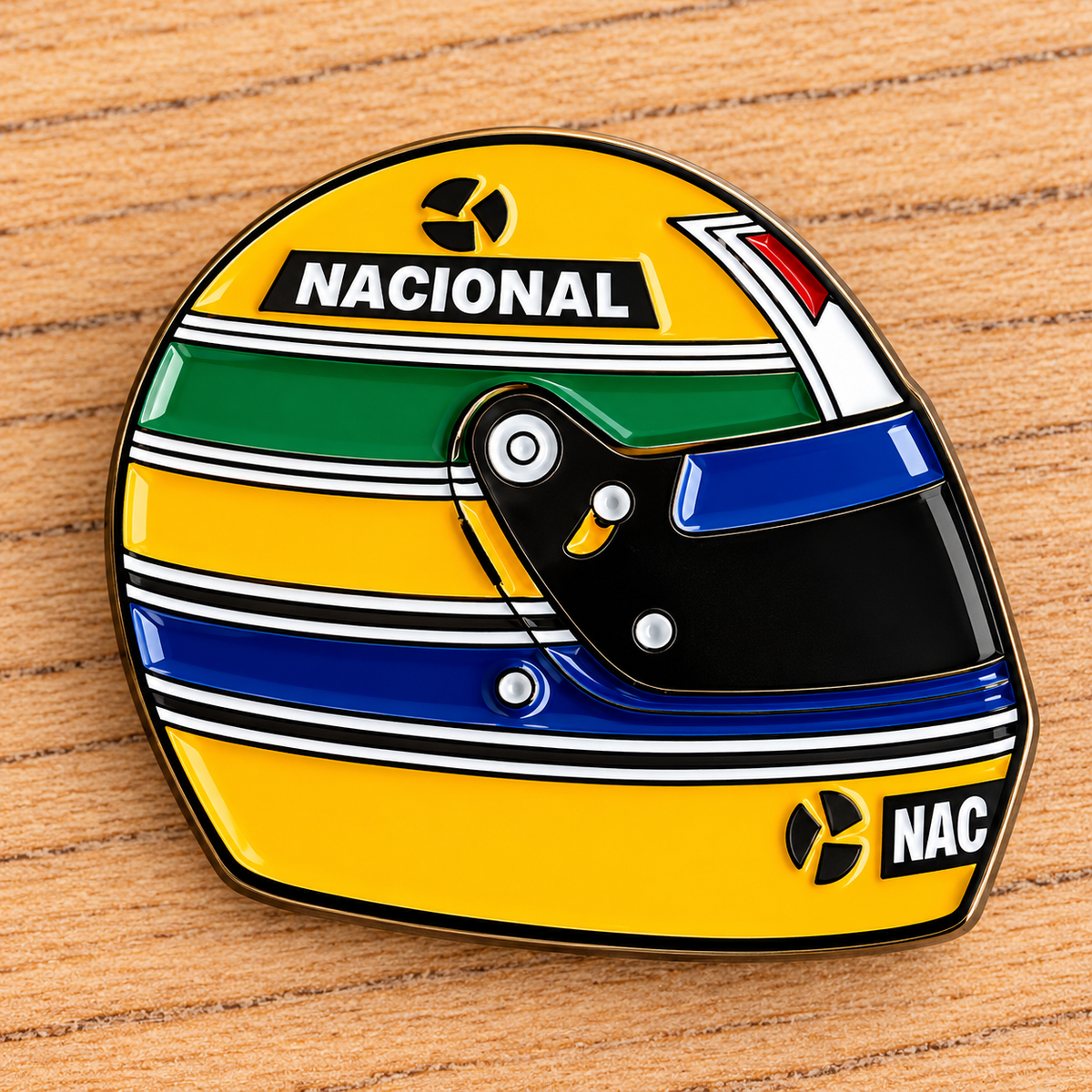 Spilla Smaltata Casco Ayrton Senna